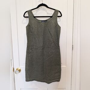 Patagonia Vintage 100% Hemp Casual Green Sleeveless Dress | small